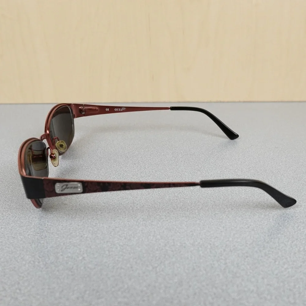 Guess Eyeglasses Womens GU2329 BLK Metal Black Red Frames 52-16-135